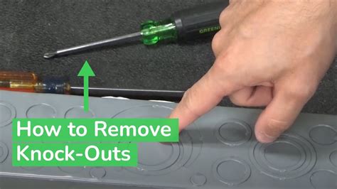 how to knock holes out of a electrical metal box|electrical box knockout removal instructions.